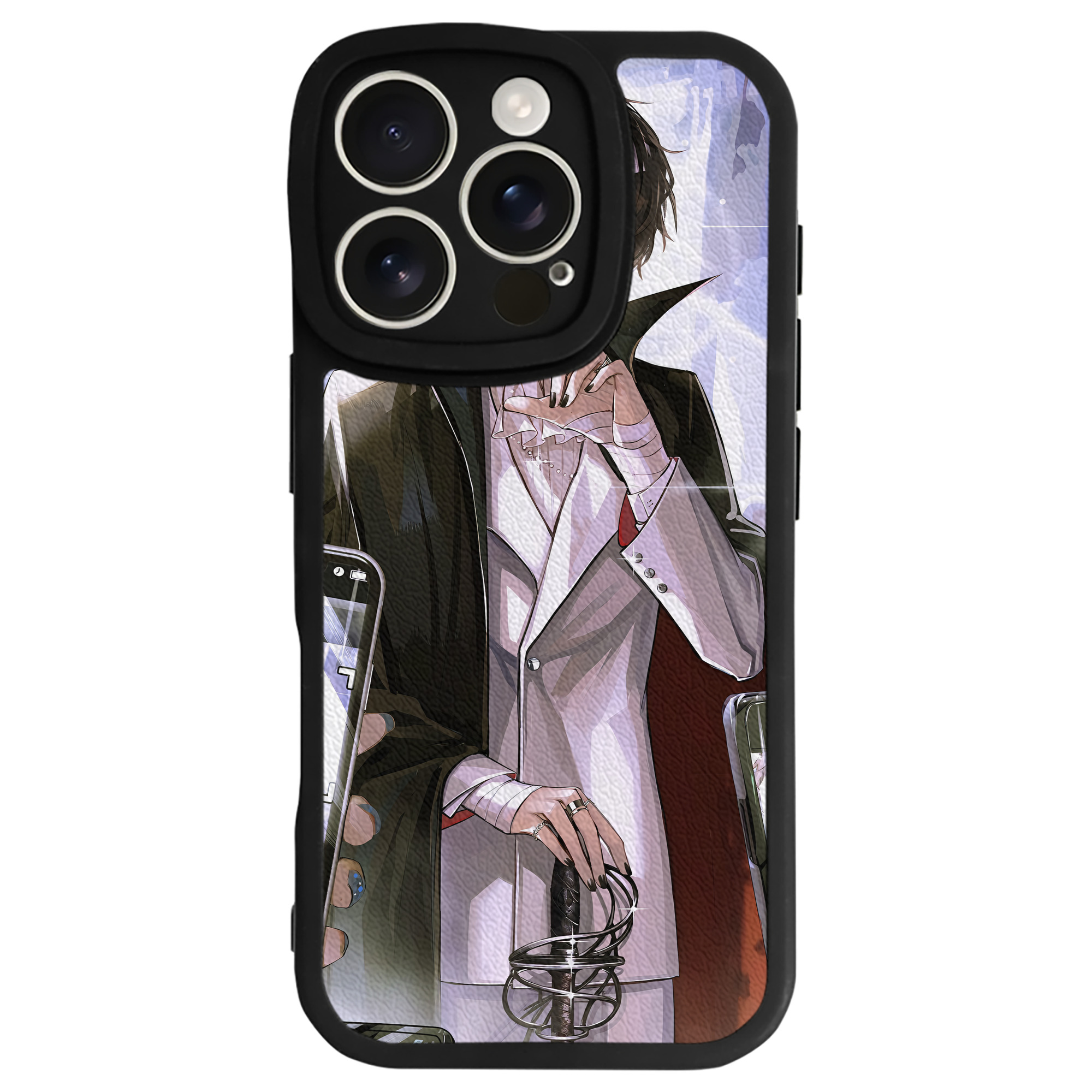 （画像用） 文豪ストレイドッグス Bungo Stray Dogs 【iPhone 16シリーズ対応】シリコンスマホケース（レザー調） 材質：シリコン